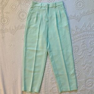 WILFRED Carrot Pant Pastel Mint Green Effortless Trouser Size 2